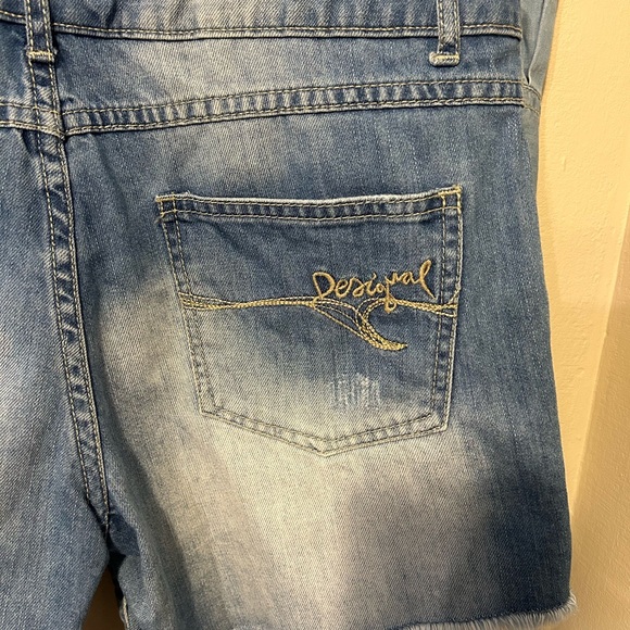 DESIGUAL LONG SLEEVE DENIM SHORTS JUMPSUIT/ROMPER SIZE 28 - Picture 9 of 10